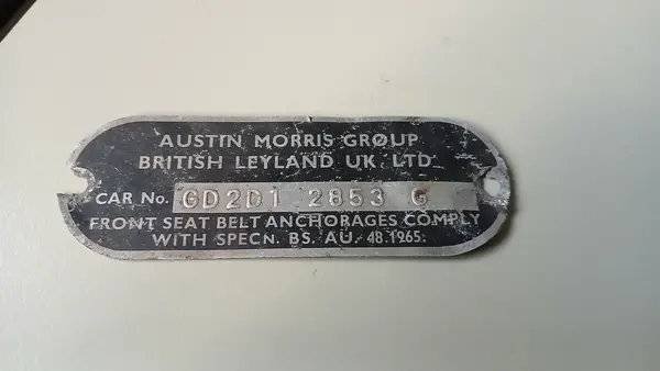 8 MGB GT V8 chassis plate.webp